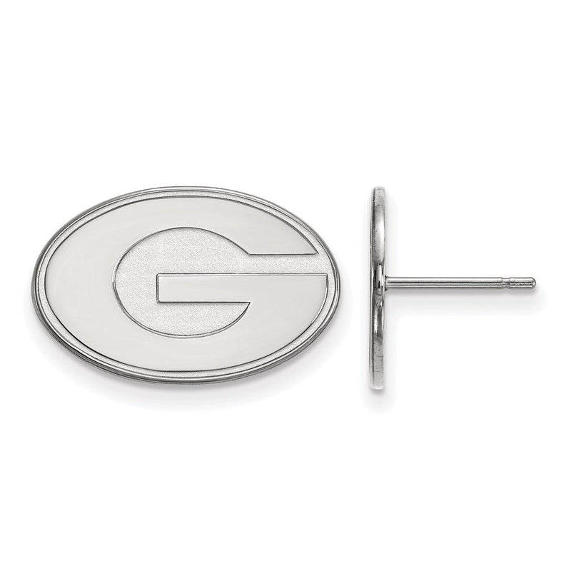 14K Weißgold Logoart University Of Georgia Buchstabe G Klein Ohrstecker