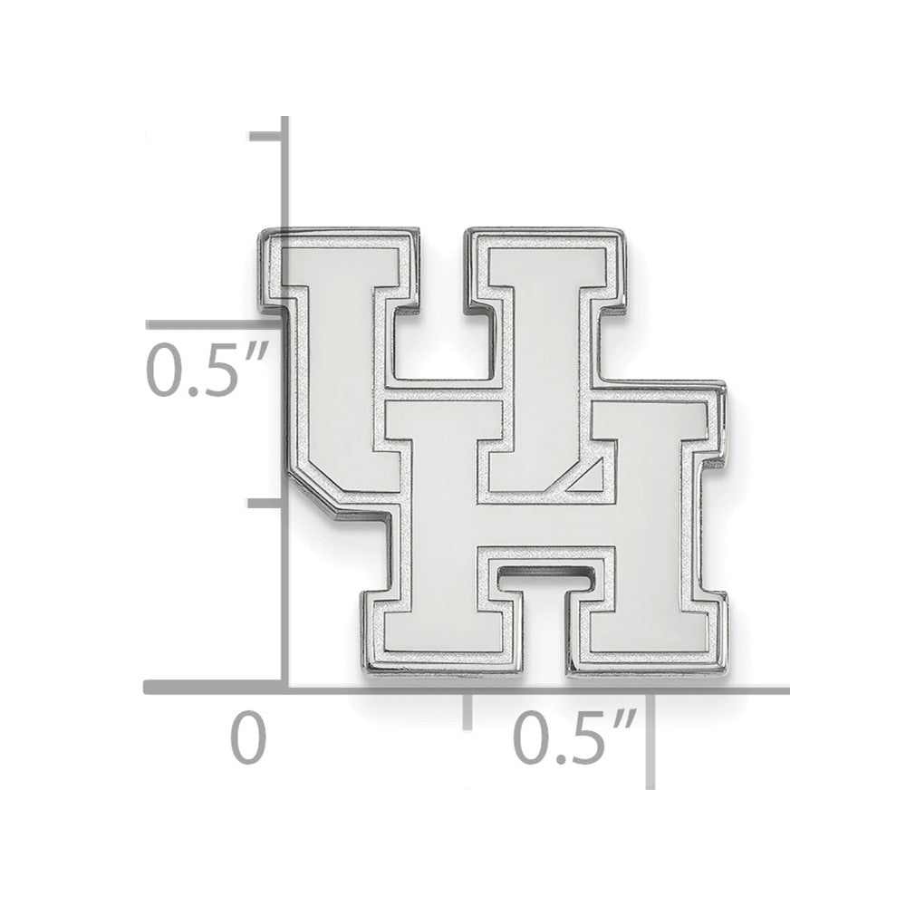 14K Weißgold Logoart University Of Houston U-h Anstecknadel
