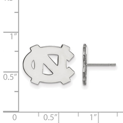 10K Weißgold Logoart University Of North Carolina N C Klein Ohrstecker