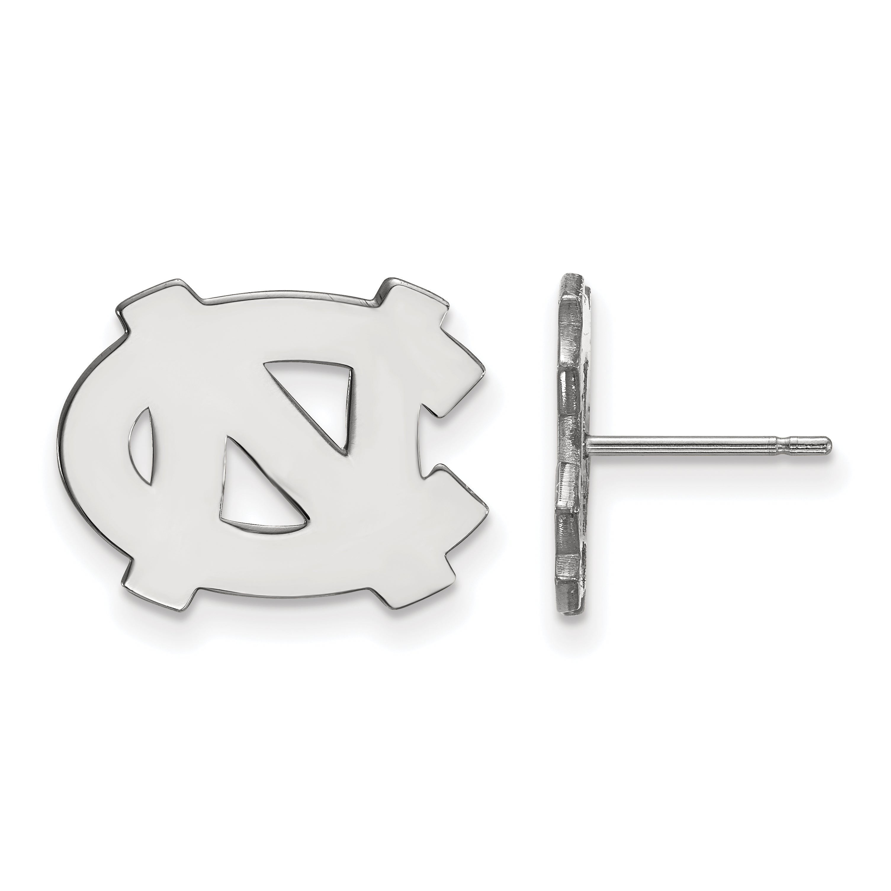Sterlingsilber Rhodiniert Logoart University Of North Carolina N C Klein Ohrstecker