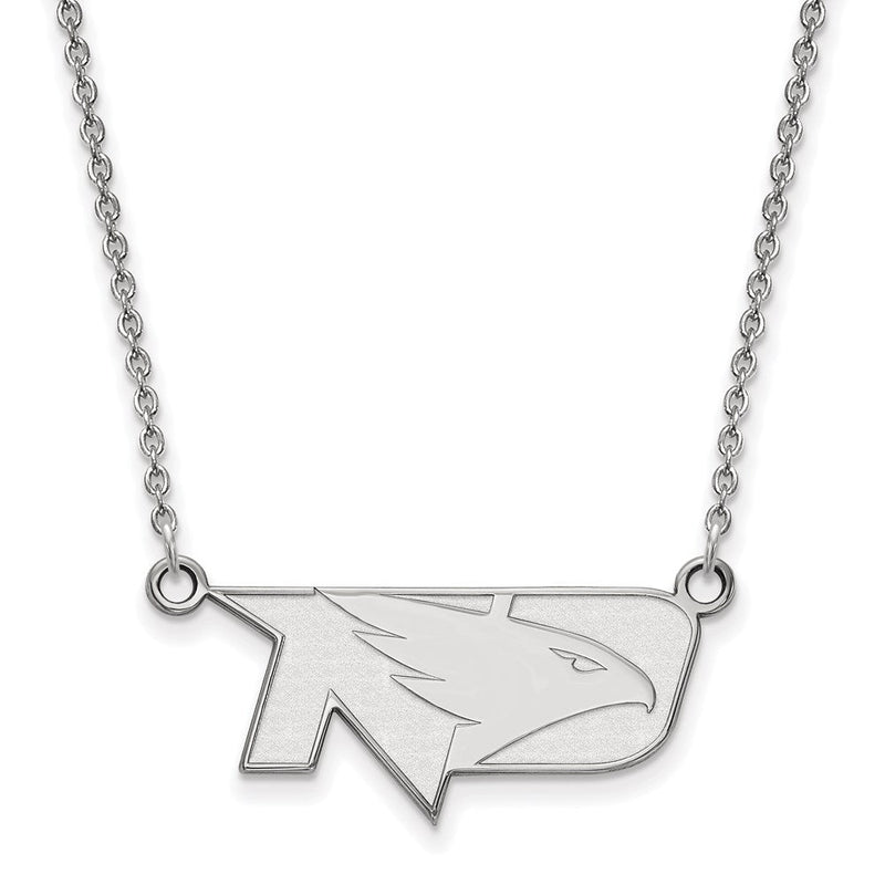 10K Weißgold Logoart University Of North Dakota Klein Anhänger 18 Zoll Halskette