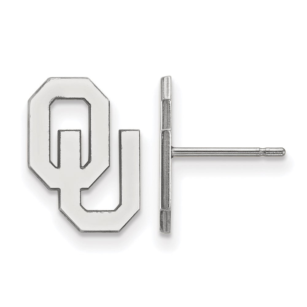 Sterlingsilber Rhodiniert Logoart University Of Oklahoma O U Klein Ohrstecker