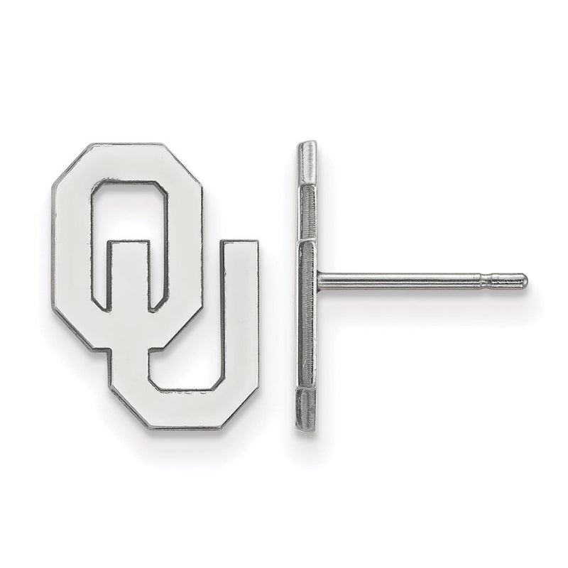 14K Weißgold Logoart University Of Oklahoma O U Klein Ohrstecker