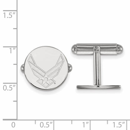Sterlingsilber Rhodiniert Logoart U.s. Luft Kraft Manschette Knöpfe