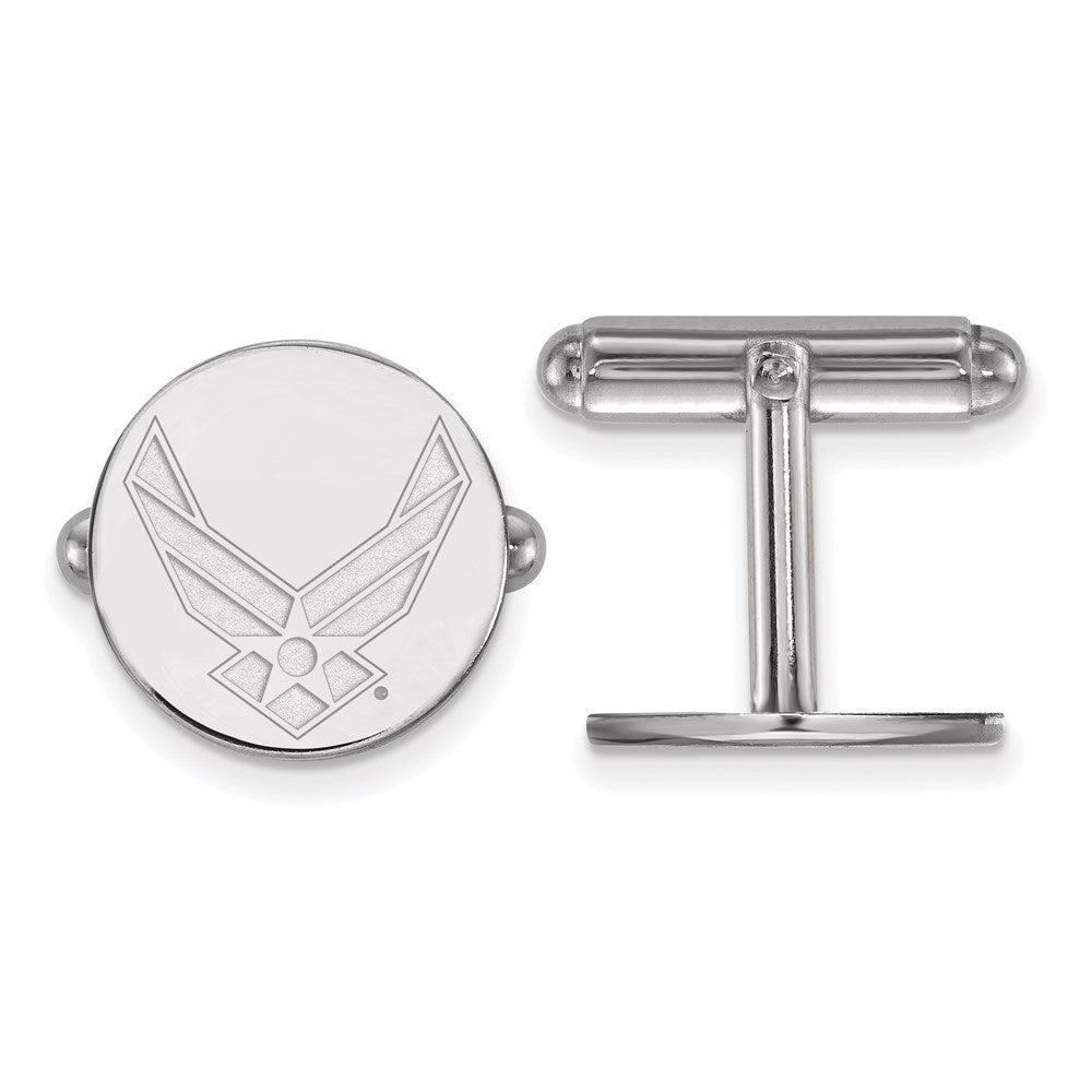 Sterlingsilber Rhodiniert Logoart U.s. Luft Kraft Manschette Knöpfe