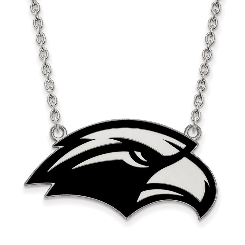Sterlingsilber Rhodiniert Logoart University Of Southern Mississippi Adler Groß Emailliert Anhänger 18 Zoll Halskette