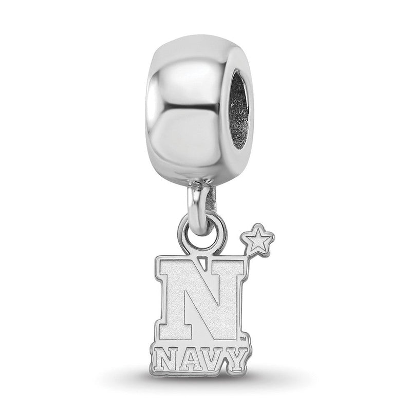 Sterlingsilber Rhodiniert Logoart Us Naval Akademie Xs Hängend Perle