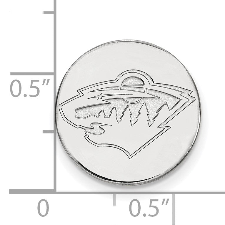 14K Weißgold Nhl Logoart Minnesota Wild Anstecknadel