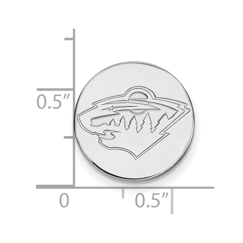 Sterlingsilber Rhodiniert Nhl Logoart Minnesota Wild Anstecknadel