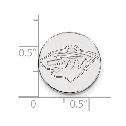 Sterlingsilber Rhodiniert Nhl Logoart Minnesota Wild Anstecknadel