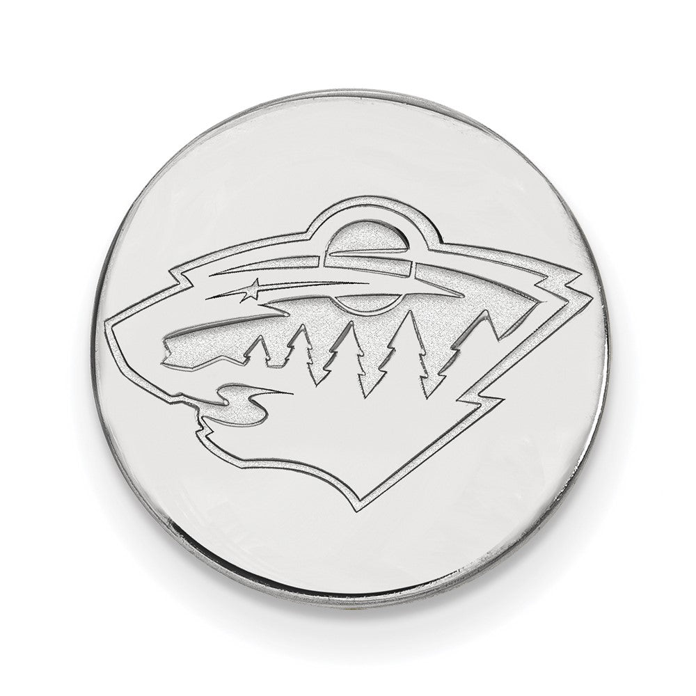 Sterlingsilber Rhodiniert Nhl Logoart Minnesota Wild Anstecknadel