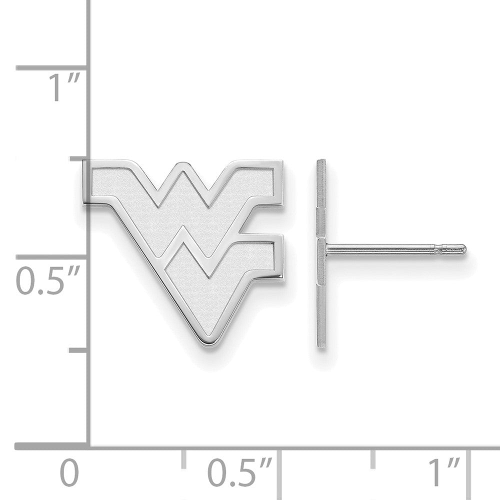 Sterlingsilber Rhodiniert Logoart West Virginia University W V Klein Ohrstecker