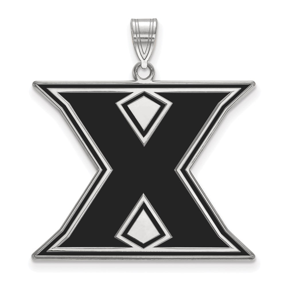 Sterlingsilber Rhodiniert Logoart Xavier University Buchstabe X Extra Groß Emailliert Anhänger