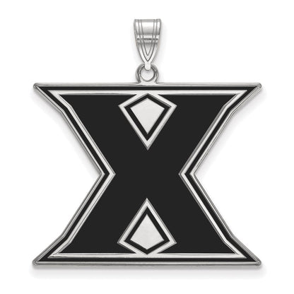 Sterlingsilber Rhodiniert Logoart Xavier University Buchstabe X Extra Groß Emailliert Anhänger