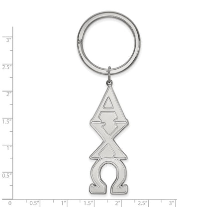 Sterlingsilber Rhodiniert Logoart Alpha Chi Omega Key Kette