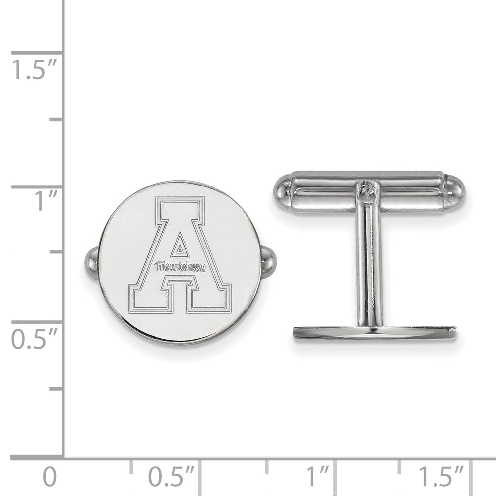 Sterlingsilber Rhodiniert Logoart Appalachian State University Manschette Knöpfe
