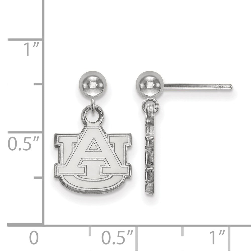Sterlingsilber Rhodiniert Logoart Auburn University A U Hängend Kugel Ohrstecker