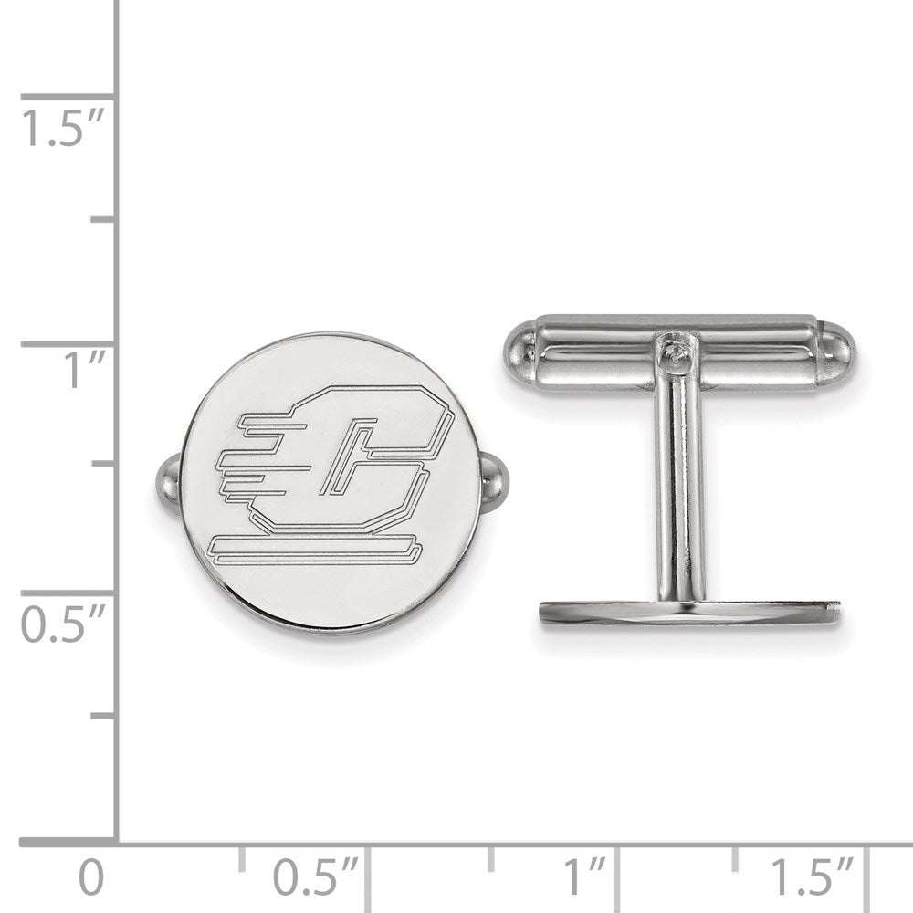 Sterlingsilber Rhodiniert Logoart Central Michigan University Manschette Knöpfe
