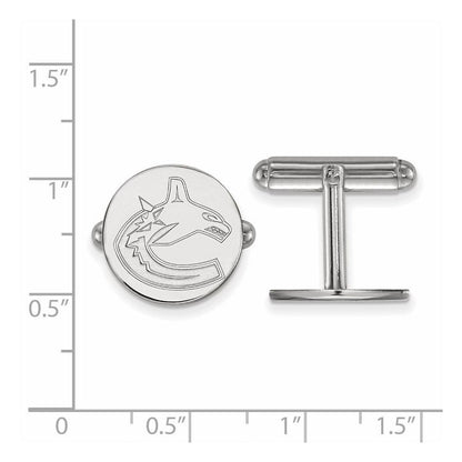 Sterlingsilber Rhodiniert Nhl Logoart Vancouver Canucks Manschette Knöpfe