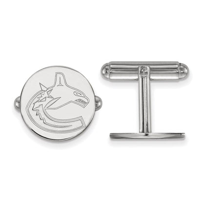 Sterlingsilber Rhodiniert Nhl Logoart Vancouver Canucks Manschette Knöpfe