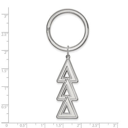 Sterlingsilber Rhodiniert Logoart Delta Key Kette