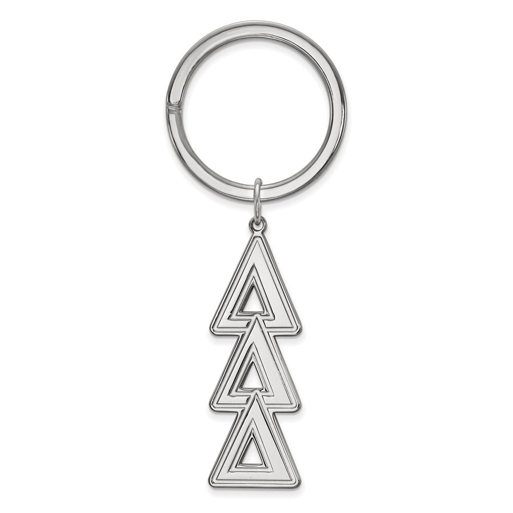 Sterlingsilber Rhodiniert Logoart Delta Key Kette