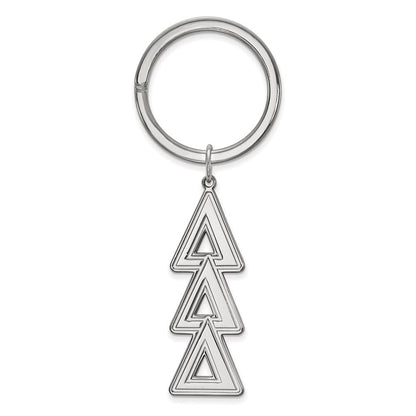 Sterlingsilber Rhodiniert Logoart Delta Key Kette