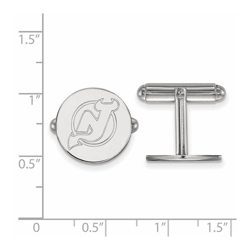 Sterlingsilber Rhodiniert Nhl Logoart New Trikot Devils Manschette Knöpfe