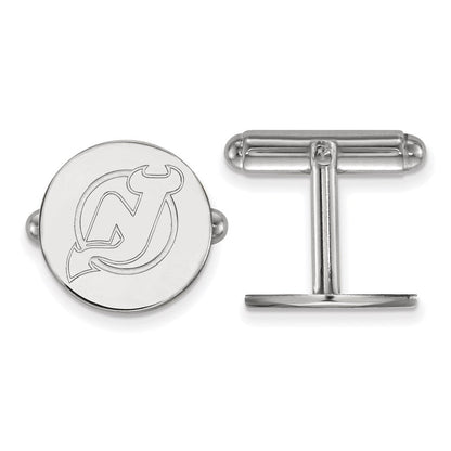 Sterlingsilber Rhodiniert Nhl Logoart New Trikot Devils Manschette Knöpfe