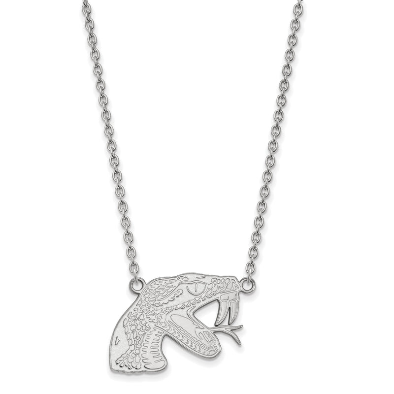 10K Weißgold Logoart Florida A und M University Rattler Groß Anhänger 18 Zoll Halskette