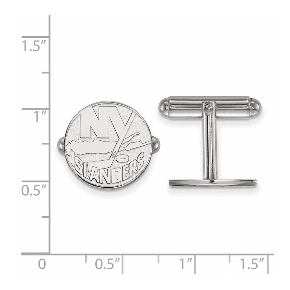 Sterlingsilber Rhodiniert Nhl Logoart New York Islanders Manschette Knöpfe