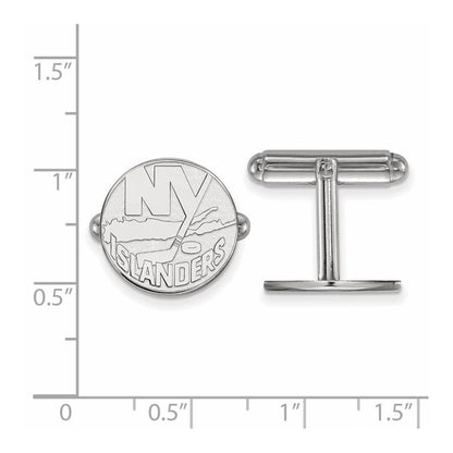 Sterlingsilber Rhodiniert Nhl Logoart New York Islanders Manschette Knöpfe