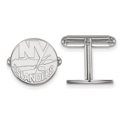 Sterlingsilber Rhodiniert Nhl Logoart New York Islanders Manschette Knöpfe