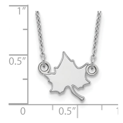 10K Weißgold Logoart Indiana State University I S Klein Anhänger 18 Zoll Halskette