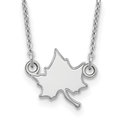 10K Weißgold Logoart Indiana State University I S Klein Anhänger 18 Zoll Halskette