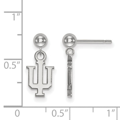 Sterlingsilber Rhodiniert Logoart Indiana University I U Hängend Kugel Ohrstecker