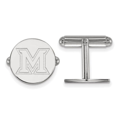Sterlingsilber Rhodiniert Logoart Miami University Ohio Manschette Knöpfe