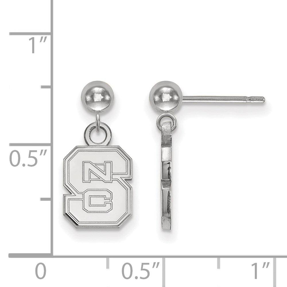 Sterlingsilber Rhodiniert Logoart North Carolina State University N C S Hängend Kugel Ohrstecker