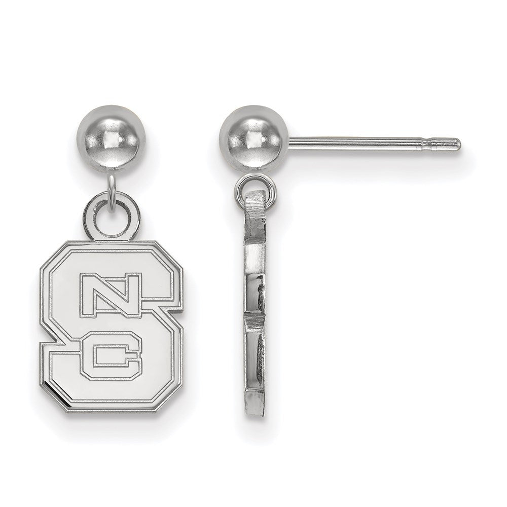 Sterlingsilber Rhodiniert Logoart North Carolina State University N C S Hängend Kugel Ohrstecker