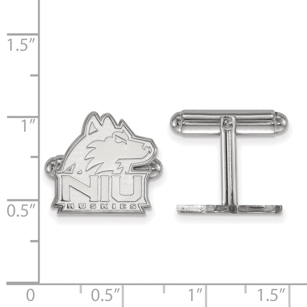 Sterlingsilber Rhodiniert Logoart Northern Illinois University Manschette Knöpfe