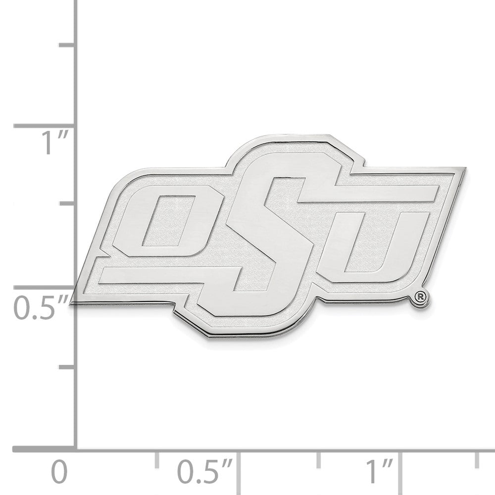 Sterlingsilber Rhodiniert Logoart Oklahoma State University Anstecknadel