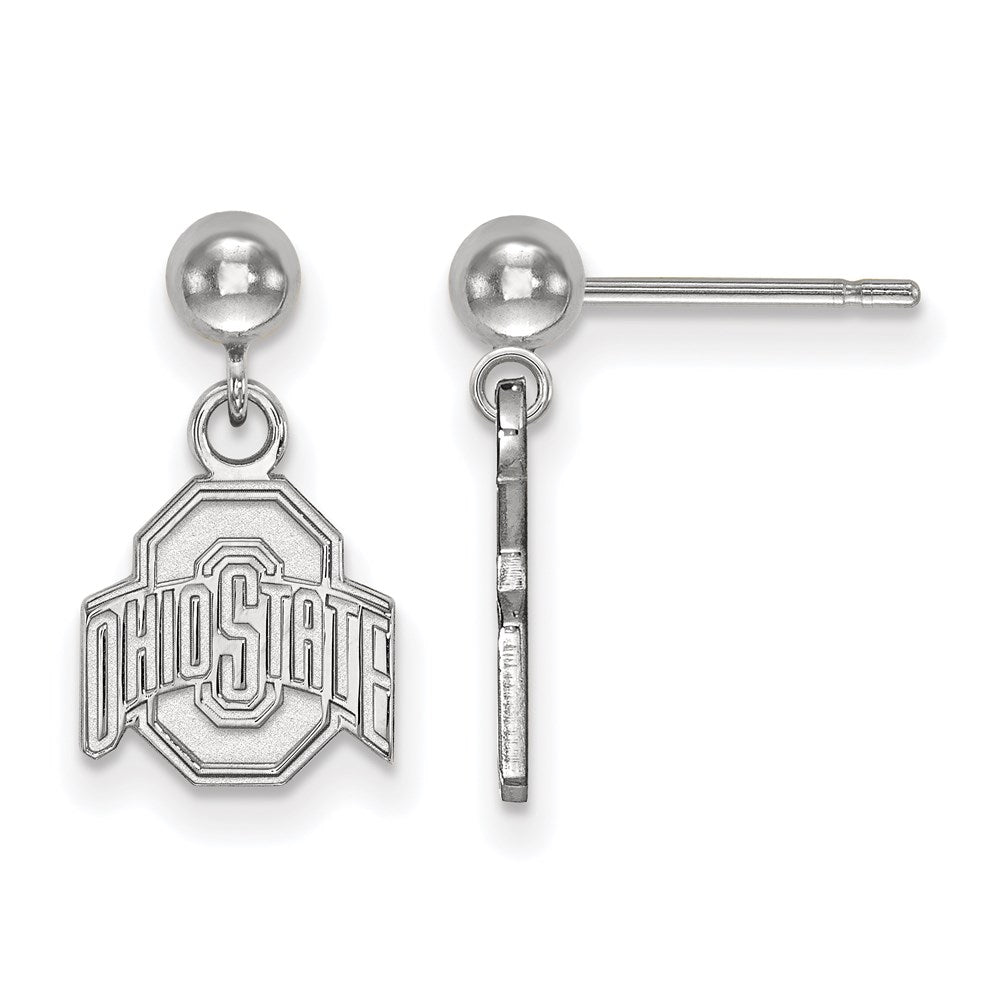 Sterlingsilber Rhodiniert Logoart The Ohio State University Hängend Kugel Ohrstecker