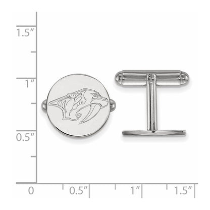 Sterlingsilber Rhodiniert Nhl Logoart Nashville Predators Manschette Knöpfe