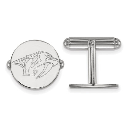 Sterlingsilber Rhodiniert Nhl Logoart Nashville Predators Manschette Knöpfe