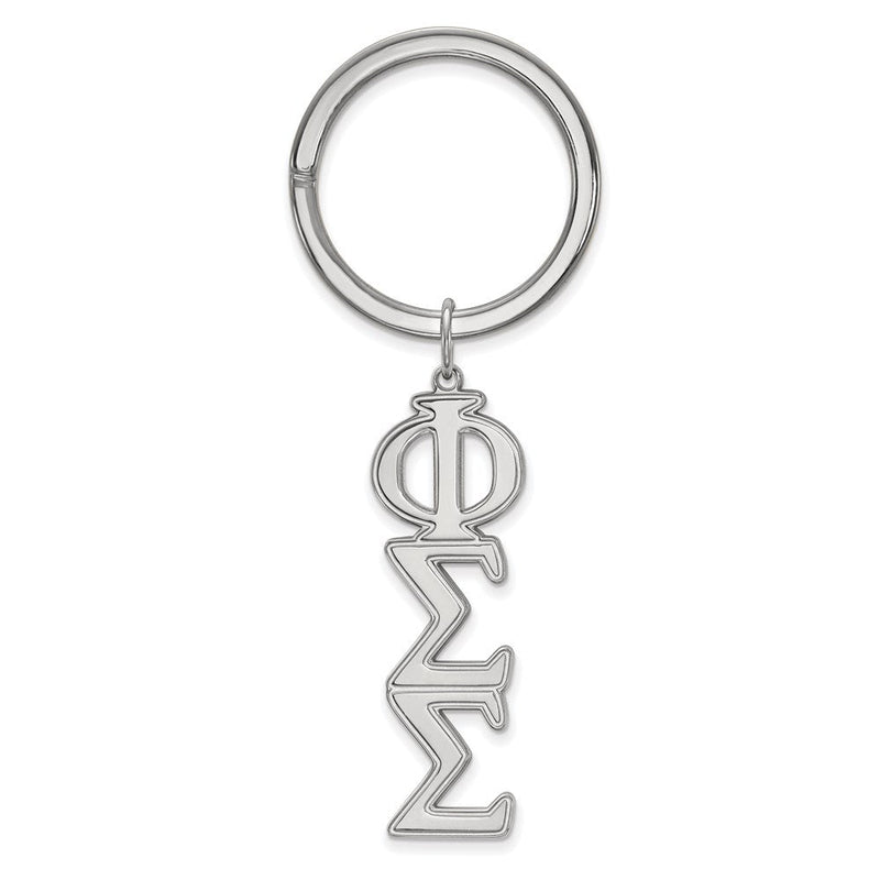 Sterlingsilber Rhodiniert Logoart Phi Sigma Key Kette