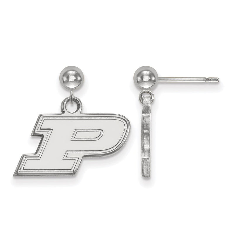 Sterlingsilber Rhodiniert Logoart Purdue University Buchstabe P Hängend Kugel Ohrstecker