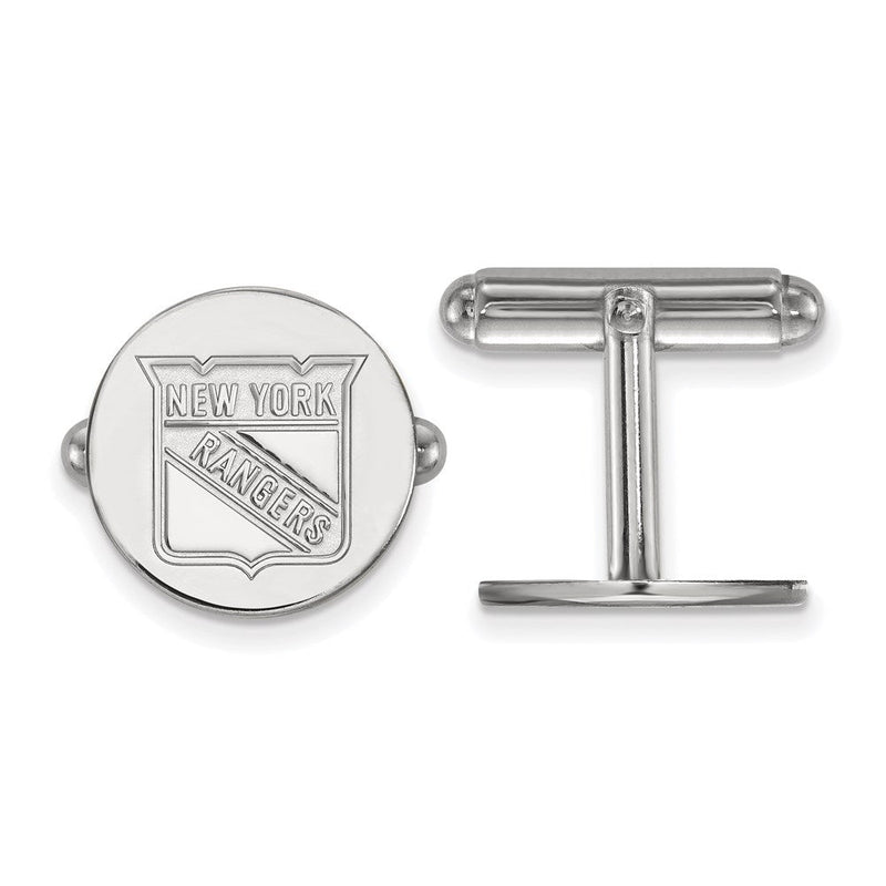 Sterlingsilber Rhodiniert Nhl Logoart New York Rangers Manschette Knöpfe