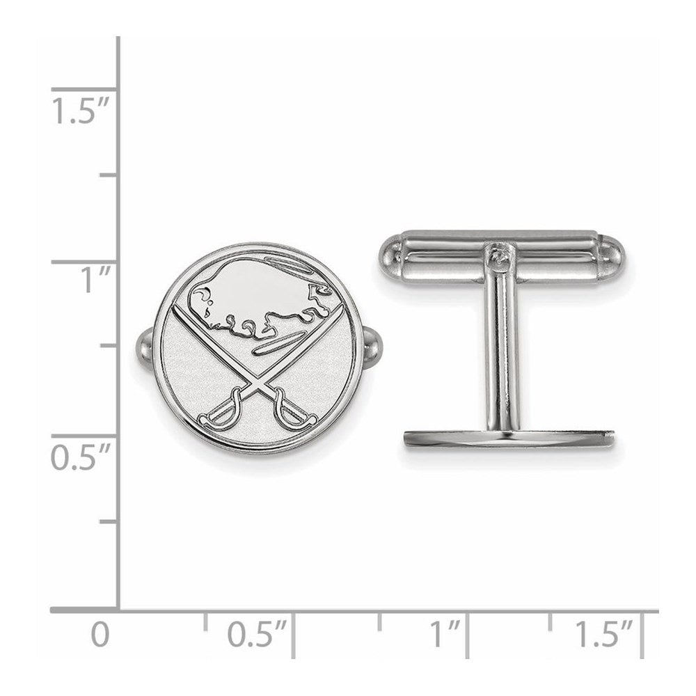 Sterlingsilber Rhodiniert Nhl Logoart Buffalo Sabres Manschette Knöpfe