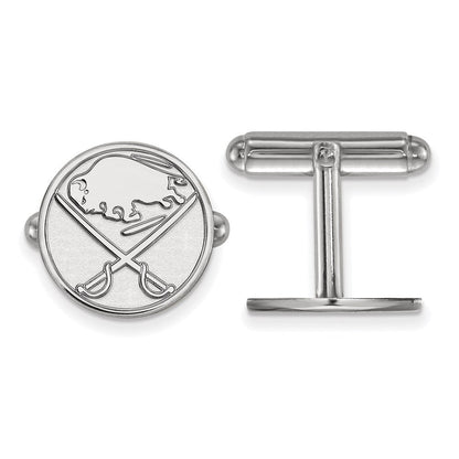 Sterlingsilber Rhodiniert Nhl Logoart Buffalo Sabres Manschette Knöpfe
