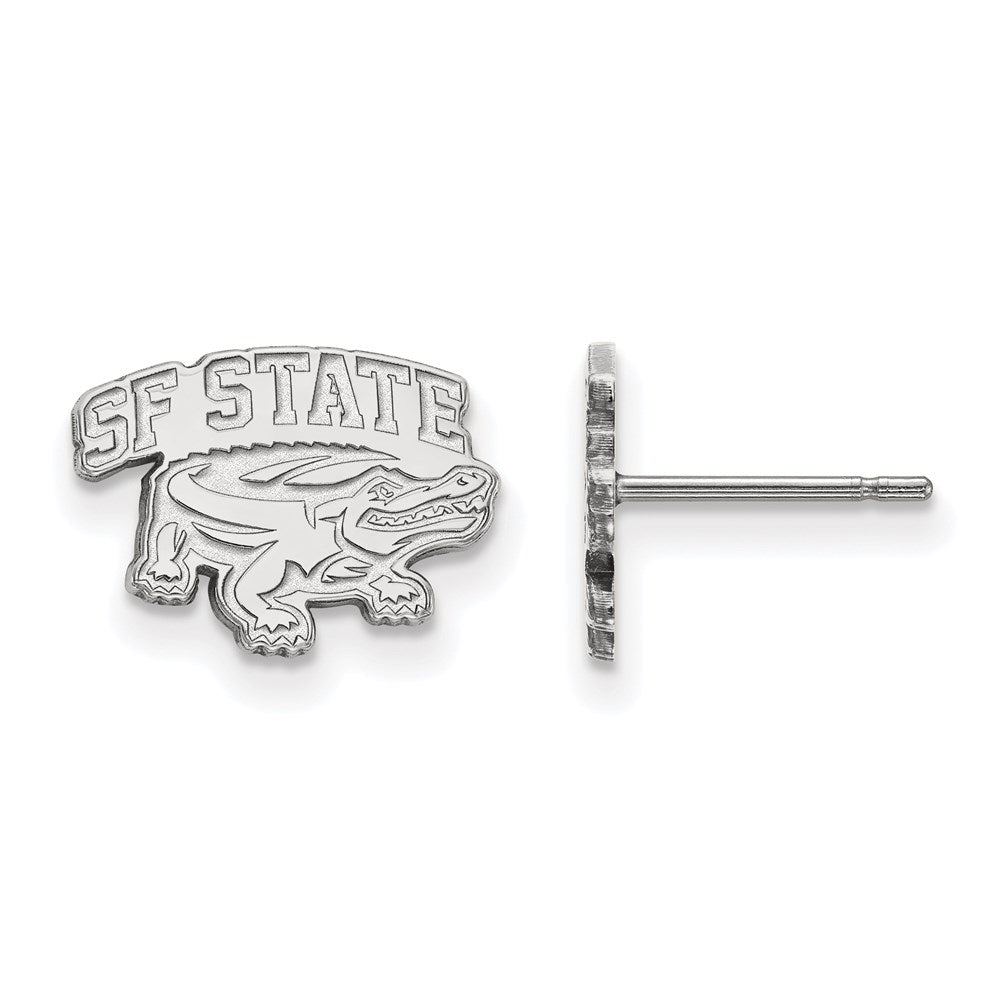 Sterlingsilber Rhodiniert Logoart San Francisco State University Extra Klein Ohrstecker
